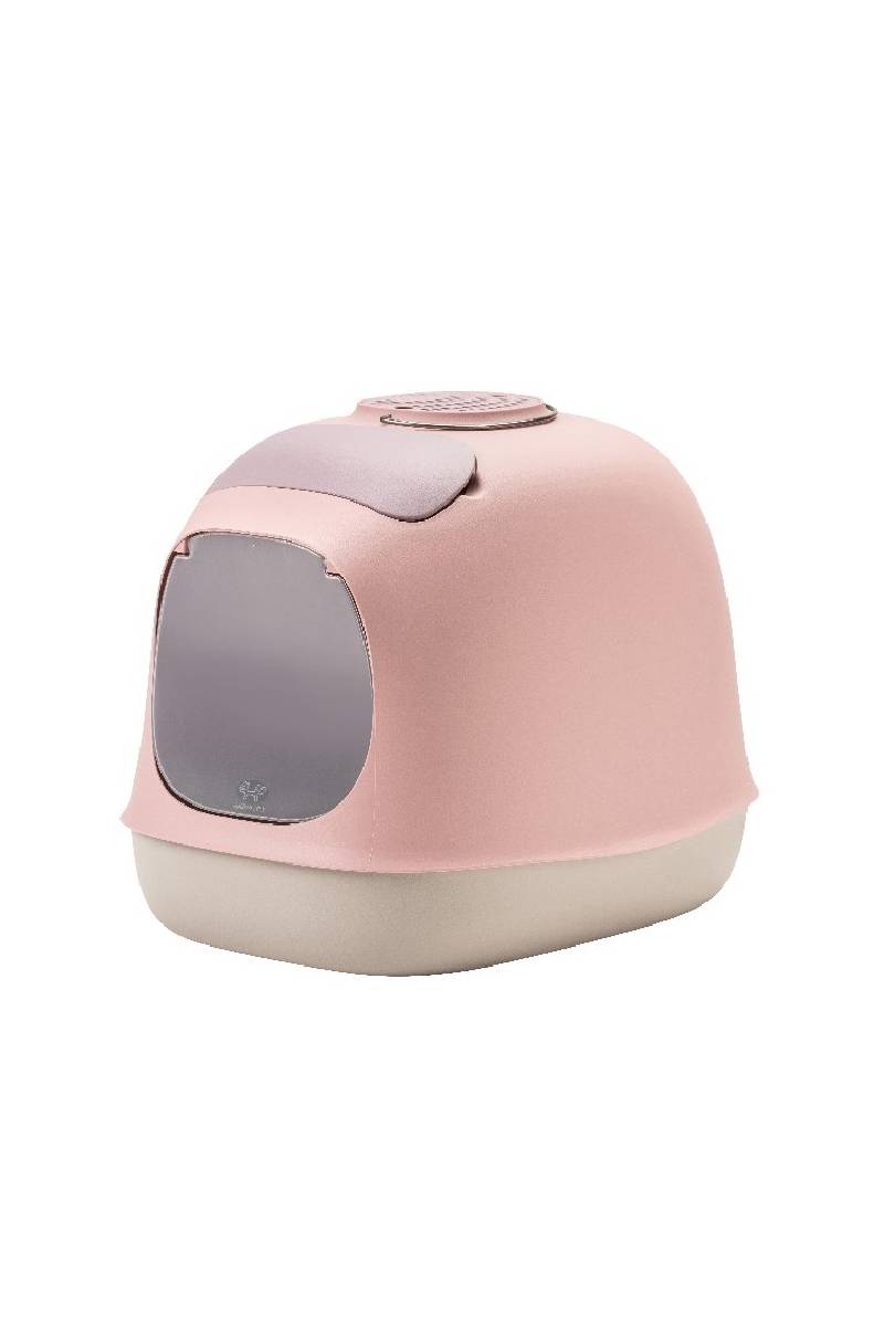 Minù Covered Cat litter Old-Pink/DoveGrey