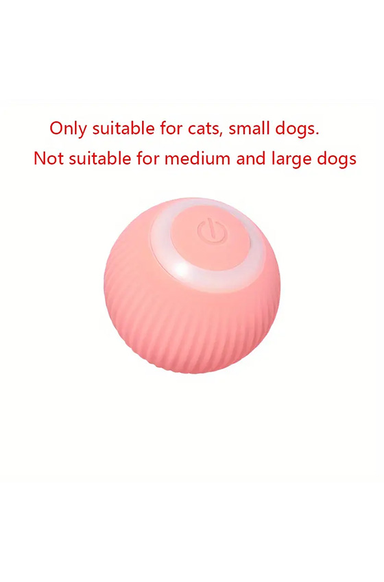 Interactive Electric Pink Rolling Ball Cat Toy 