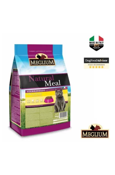 MEGLIUM CAT ADULT STERILIZED CHICKEN AND FISH 3KG