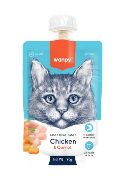 Wanpy Meat Paste Chicken & Carrot for Cat 