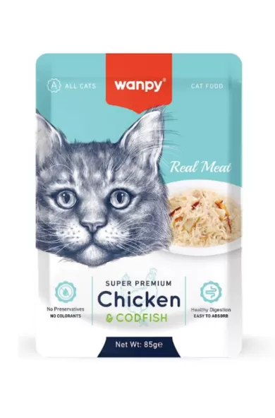 Wanpy Fellits In Jelly Chicken & Codfish for cat 