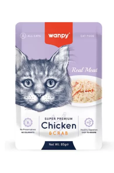 Wanpy Fellits In Jelly Chicken & Crab for cat 