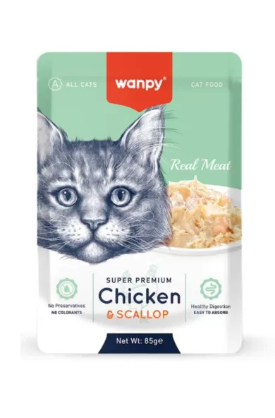 Wanpy Fellits In Jelly Chicken & Scallop for cat 