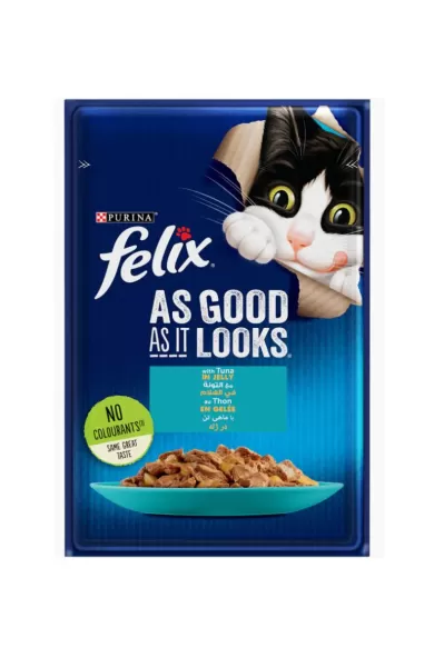 PURINA FELIX As Good as it Looks Tuna in Jelly Wet Cat Food Pouch - 85g
