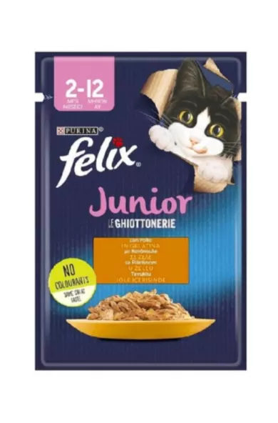 PURINA FELIX Junior As Good as it Looks Chicken in Jelly Wet Cat Food Pouch - 85g