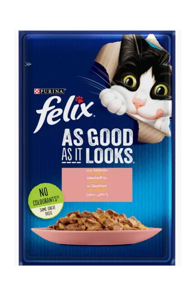 PURINA FELIX As Good as it Looks Salmon in Jelly Wet Cat Food Pouch - 85g