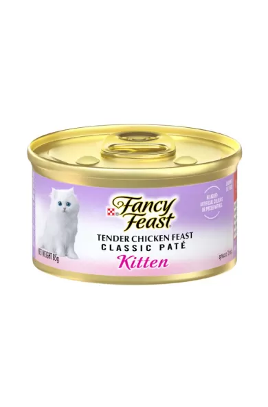 Purina Fancy Feast Classic Pate Kitten Tender Chicken Feast Gourmet Cat Food Can - 85g 