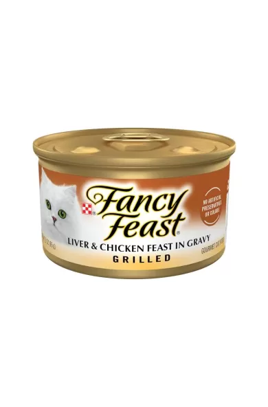 Purina FANCY FEAST Adult Grilled Liver & Chicken Feast in Gravy Gourmet Wet Cat Food - 85g