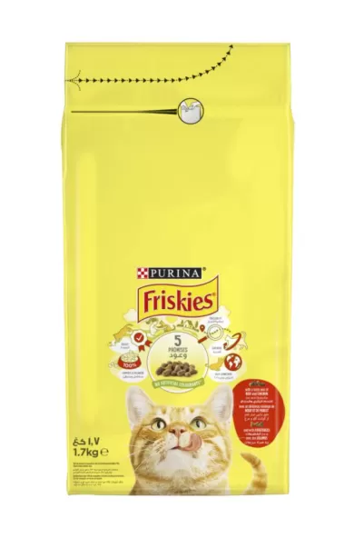 Purina Friskies Cat Beef, Chicken & Vegetables - 1.7kg
