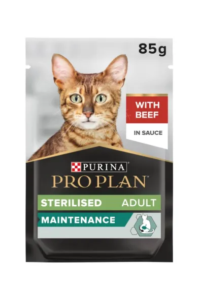 Purina Pro Plan Sterilised Beef Adult Wet Cat Food - 10x85g