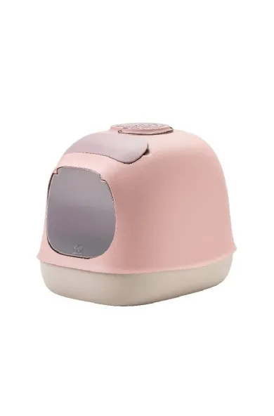 Minù Covered Cat litter Old-Pink/DoveGrey