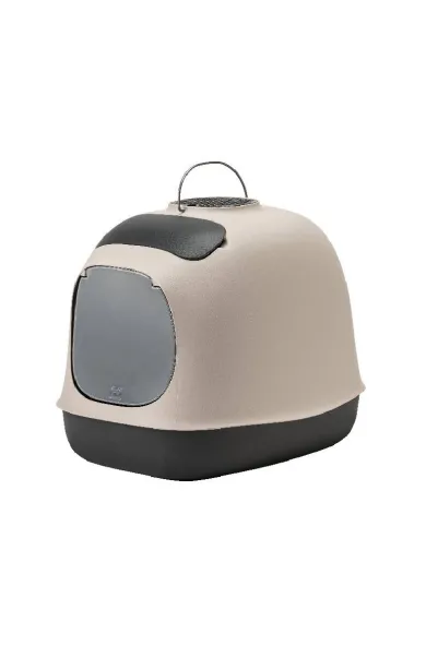 Minù Covered Cat litter dove grey/dark grey 