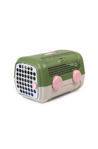 A.U.T.O. Pet Carrier green/dove grey/pink