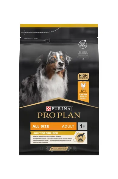 PURINA PRO PLAN ALL SIZE ADULT LIGHT STERILIZED DOG CHICKEN - 3KG