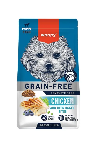 Wanpy Grain Free Dry Food For Puppy-Chicken 1.5KG