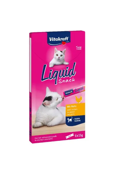 VITAKRAFT CAT LIQUID SNACK CHICKEN & TAURIN 5X15G