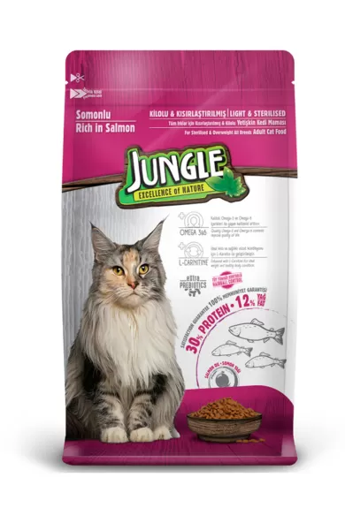 Jungle Adult Sterilised Cat Food Salmon 1.5kg
