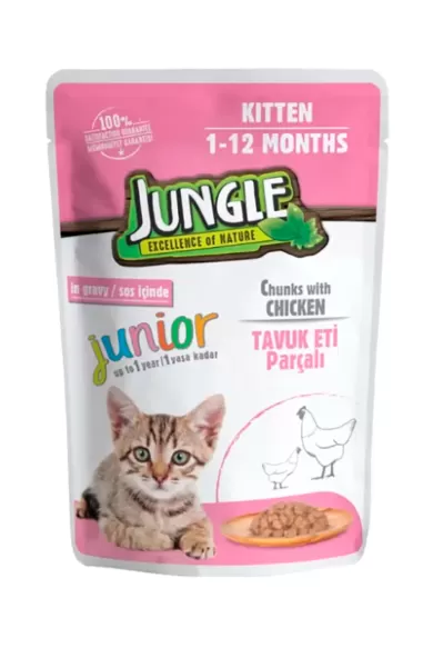 Jungle Pouch Kitten Chicken in Gravy