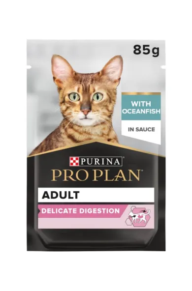 Purina Pro Plan Delicate Digestion Ocean Fish Adult Wet Cat Food - 10x85g