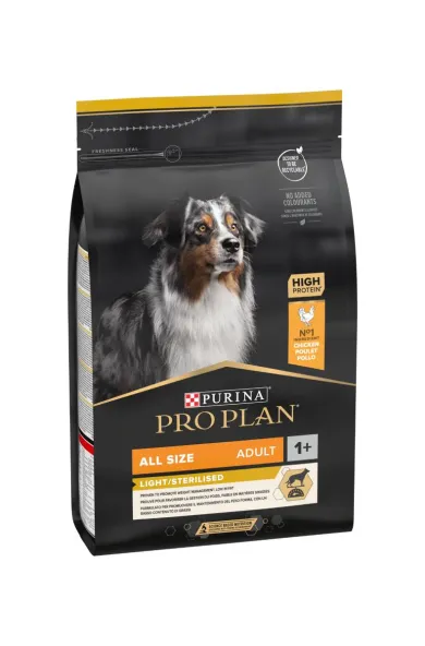 PURINA PRO PLAN ALL SIZE ADULT LIGHT STERILIZED DOG CHICKEN - 3KG