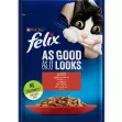 PURINA FELIX As Good as it Looks Beef in Jelly Wet Cat Food Pouch - 85g