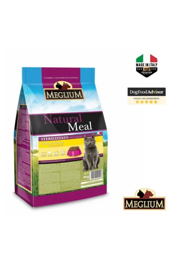 MEGLIUM CAT ADULT STERILIZED CHICKEN AND FISH 3KG