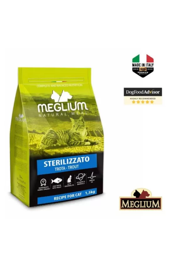 MEGLIUM CAT ADULT STERILIZED CHICKEN AND FISH 1,5KG