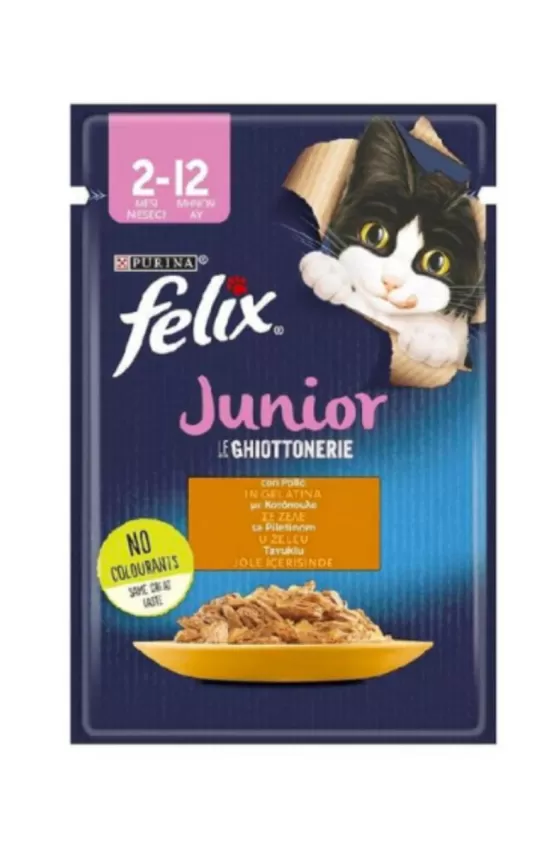 PURINA FELIX Junior As Good as it Looks Chicken in Jelly Wet Cat Food Pouch - 85g