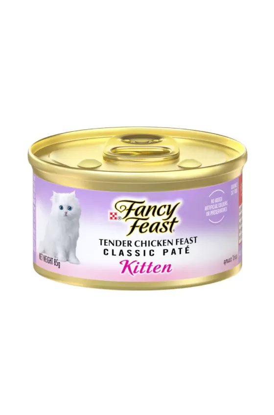 Purina Fancy Feast Classic Pate Kitten Tender Chicken Feast Gourmet Cat Food Can - 85g 