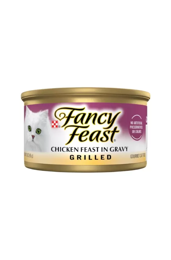 Purina FANCY FEAST Adult Grilled Chicken Feast in Gravy Gourmet Wet Cat Food - 85g