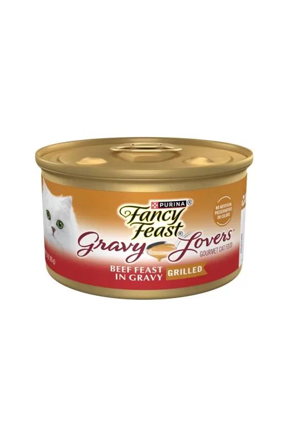 Purina Fancy Feast Gravy Lovers Beef Feast Grilled Gourmet Wet Cat Food - 85g