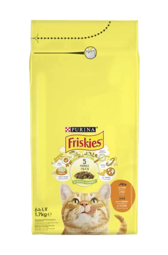 Purina Friskies Cat Dry Food Chicken & Vegetables - 1.7kg