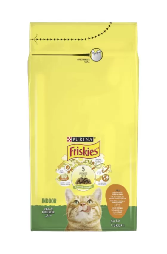 Purina Friskies Indoor Cat Chicken & Vegetables Dry Food - 1.5kg