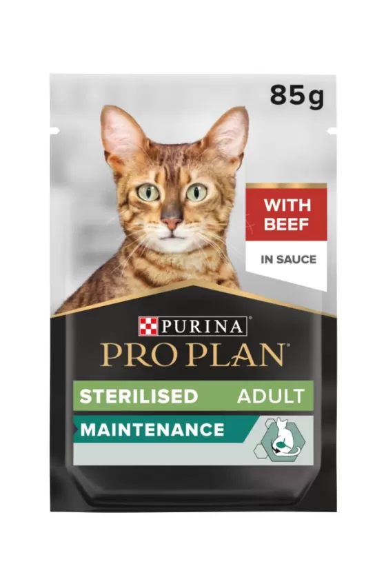 Purina Pro Plan Sterilised Beef Adult Wet Cat Food - 10x85g