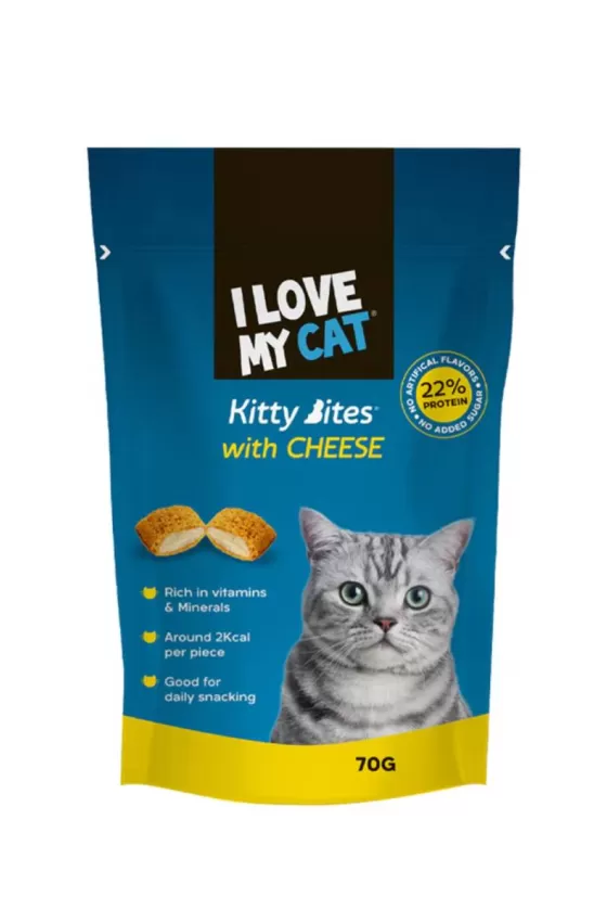 I Love My Cat Kitty Bites with Cheese - 70g