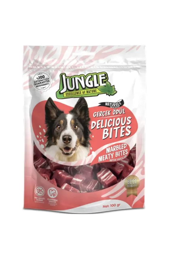 Jungle Marbled Meaty Bites for Dogs - 100g