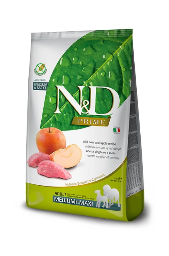 FARMINA N&D Prime Boar & Apple Adult Medium & Maxi 2.5Kg