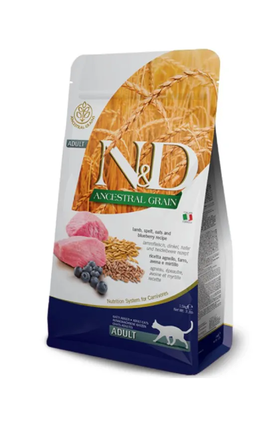 FARMINA N&D Ancestral Grain Lamb & Blueberry Adult 1.5Kg