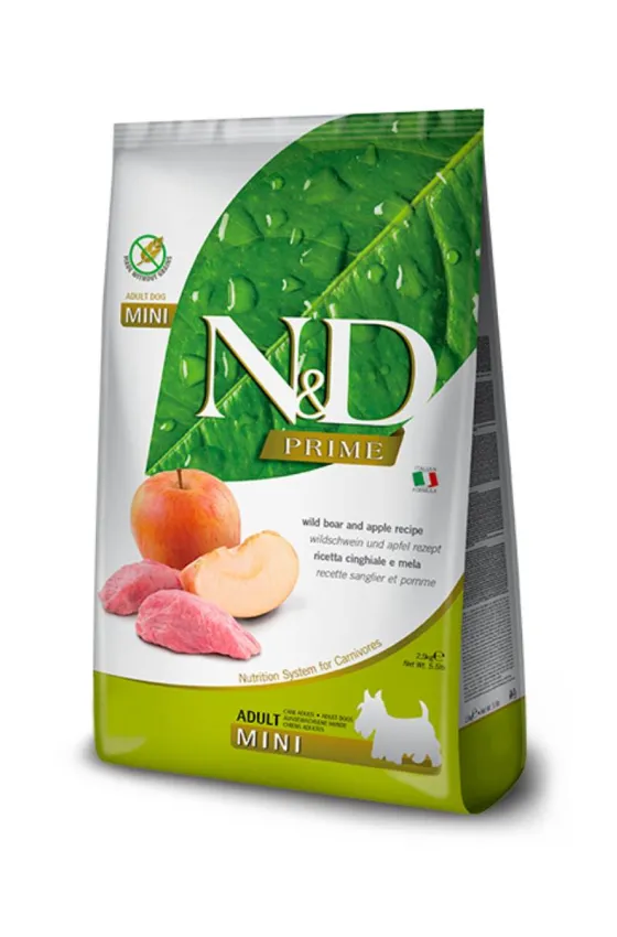 FARMINA N&D Prime Boar & Apple Adult Dog Mini 2.5Kg