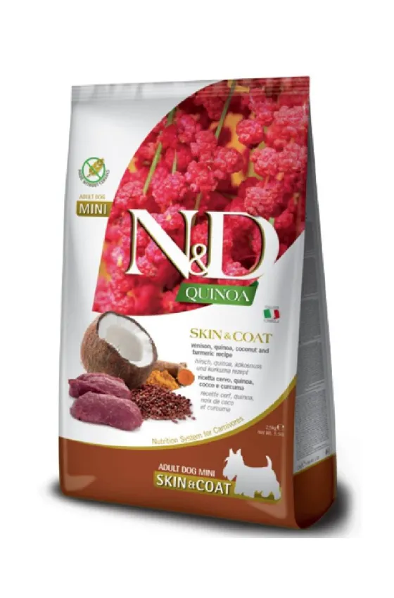 Farmina N&D Quinoa Skin & Coat Venison Adult Dog Mini 2.5Kg