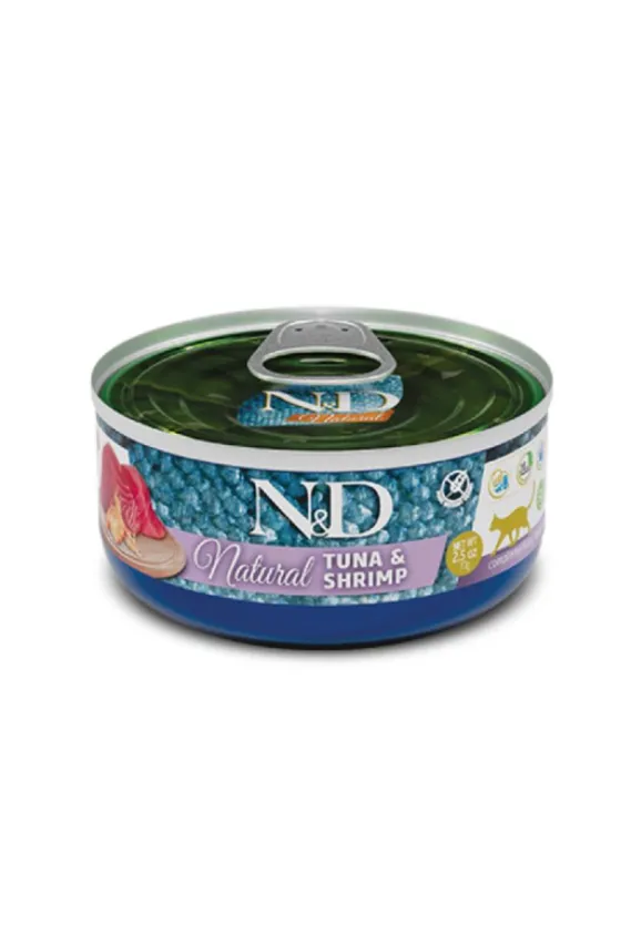 Farmina N&D Natural Tuna & Shrimp Adult Cat Wet Food 70g