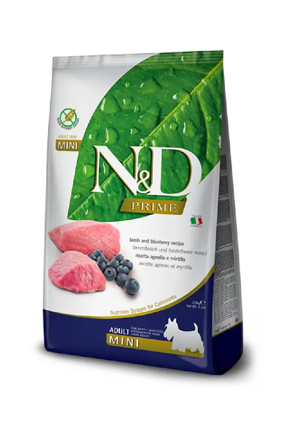 Farmina N&D Prime Lamb & Blueberry Adult Mini 2.5Kg