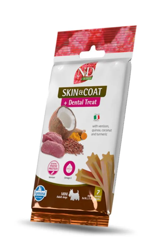 Farmina TREAT ND Skin & Coat Quinoa Venison Adult Mini 60g
