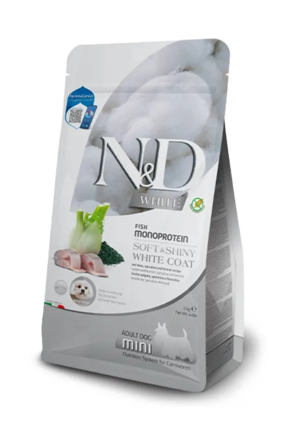 Farmina Dog N&D White Seabass Spirulina Fennel Adult mini 2kg