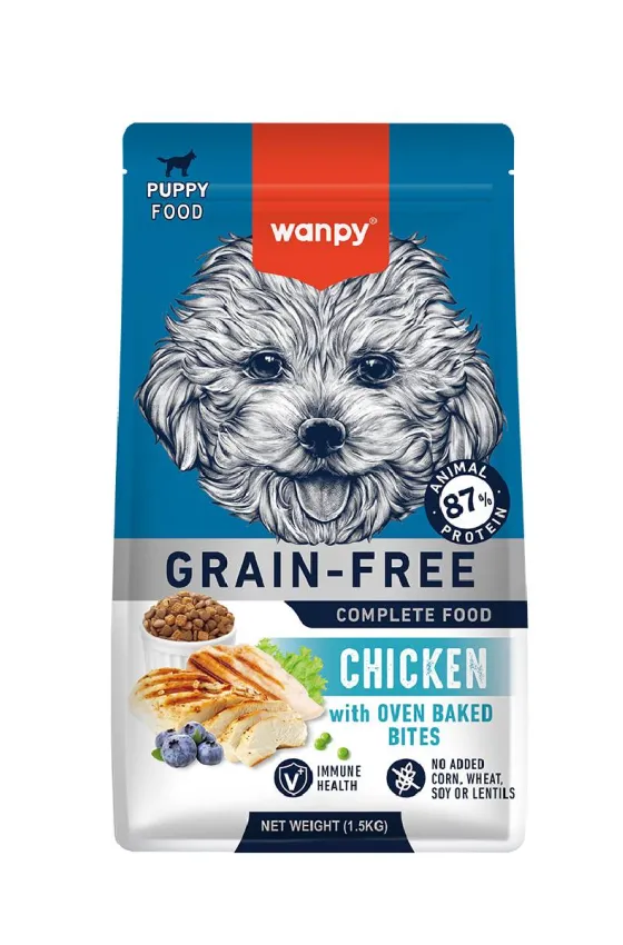 Wanpy Grain Free Dry Food For Puppy-Chicken 1.5KG