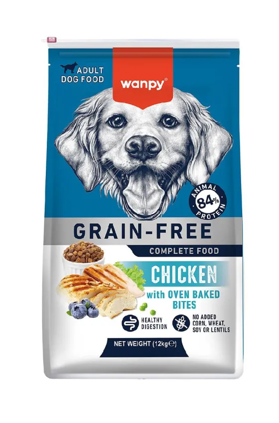 Wanpy Grain Free Dry Food For Adult Dog-Chicken 12KG