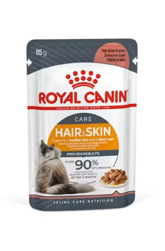 Royal Canin Wet Cat Hair & Skin Care Gravy - 85 gr pouch