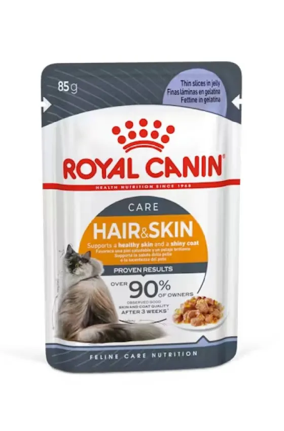 Royal Canin Wet Cat Hair & Skin Care Jelly 85 gr - pouch