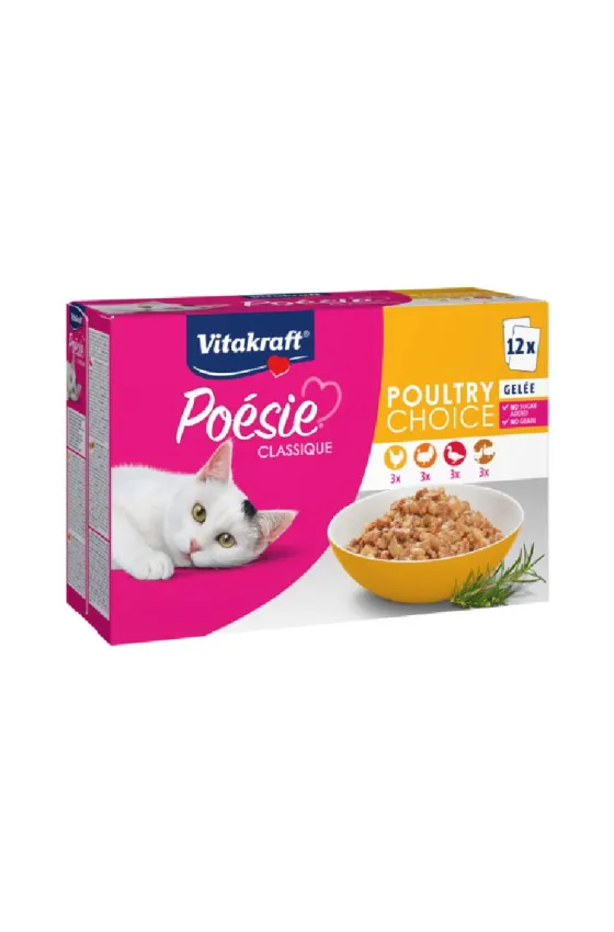 VITAKRAFT POESIE POULTRY CHOICE JELLY (85GX12)