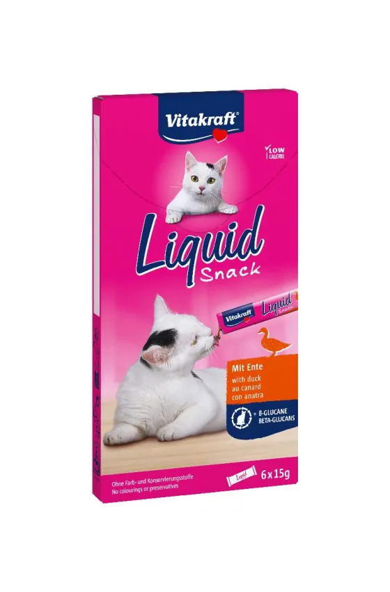 VITAKRAFT CAT LIQUID SNACK DUCK & BETA CLUCANE 5X15G